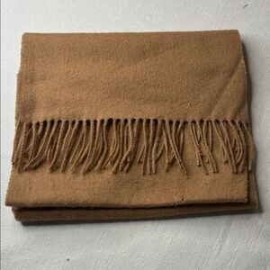 Men's Tan Fringe Scarf - Classic Winter Accessory